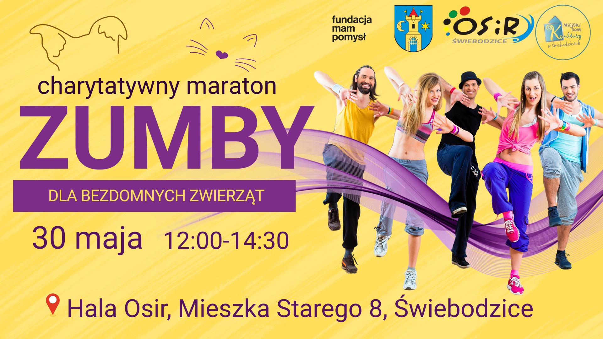 Aktualności - Schronisko dla Bezdomnych Zwierząt w Świdnicy - ZUMBA DLA BEZDOMNIAKÓW!